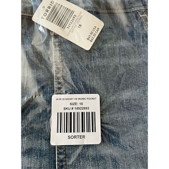 TORRID 3.5” STRETCH HIGH-RISE SHORT SZ 18 - Picture 6 of 6